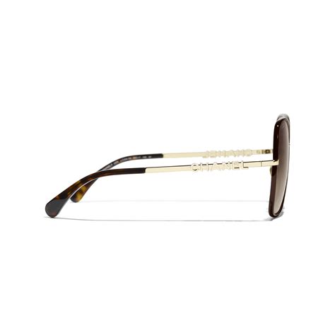 CHANEL Sunglasses: Butterfly Sunglasses, metal 4283 — 